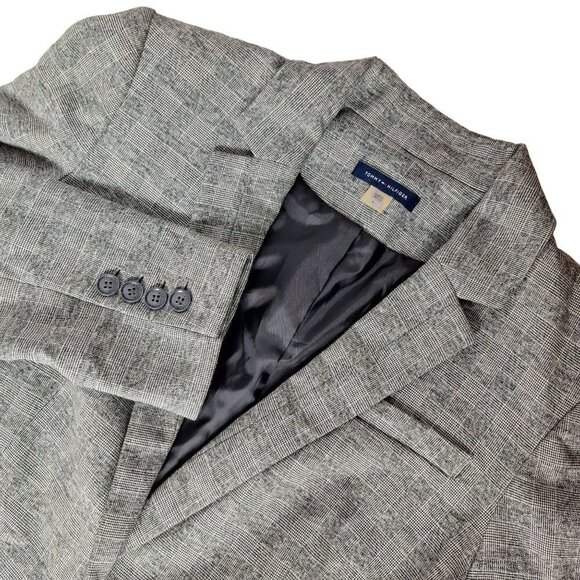 Tommy Hilfiger Blazer Women's Size 6 Gray Plaid - Picture 1 of 6